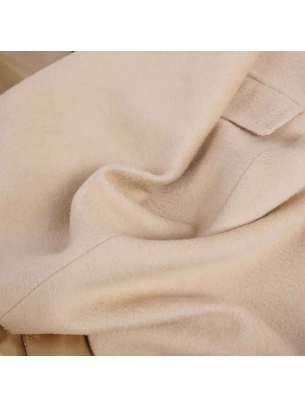 Max Mara Coat Long White Tag Camel Beige